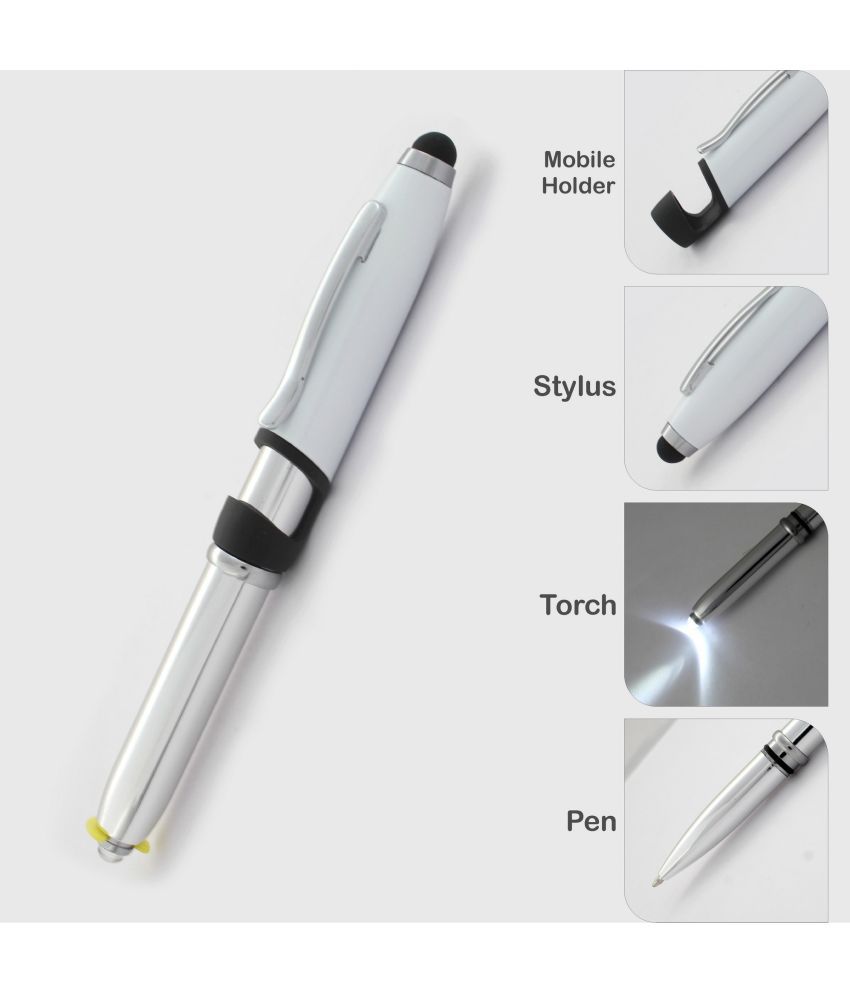     			KK CROSI 4 in 1 Pen for Touch Screen Torch & Mobile Holder Multi-Function Pen