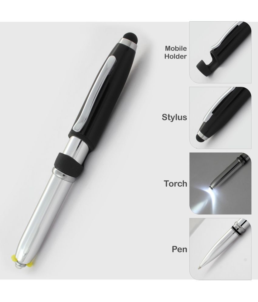     			KK CROSI 4 in 1 Metal Pen for Touch Screen Torch & Mobile Holder Multi-Function Pen