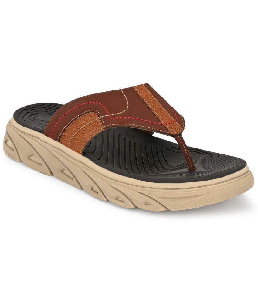     			softio Brown Flip Flops