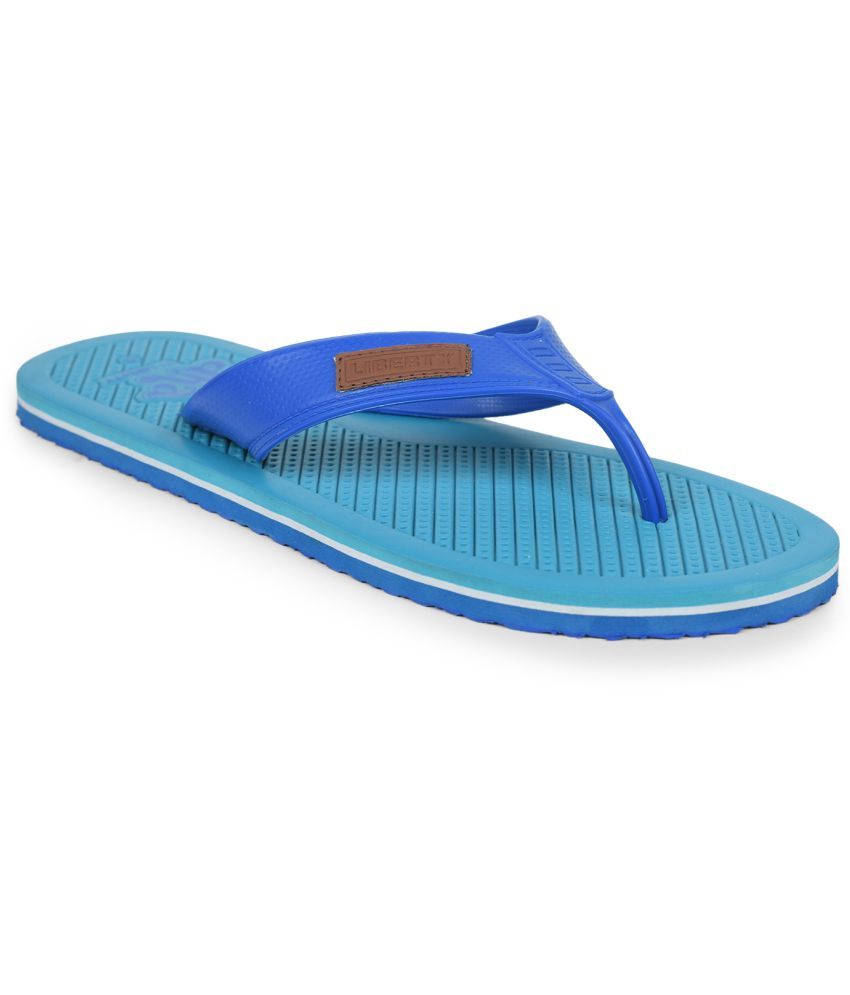     			A-HA By Liberty Blue Thong Flip Flop