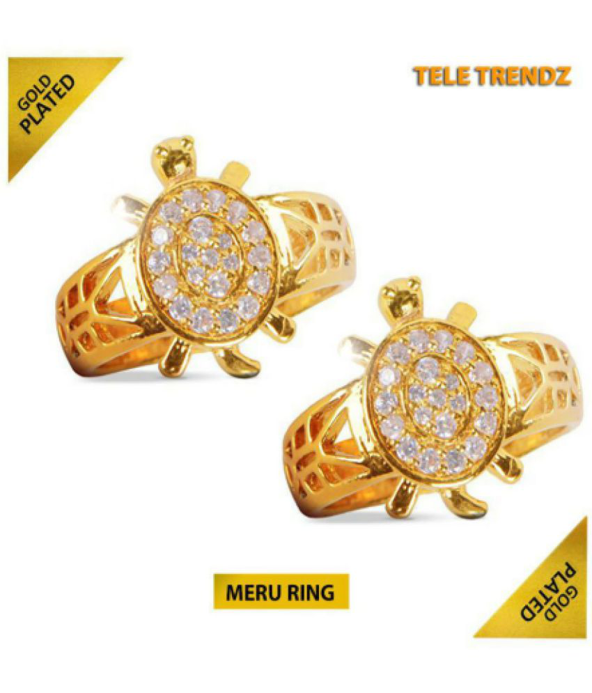     			Meru Ring Adjustable Tortoise Ring for Men and Women for Good Luck, Certified Original Kachua