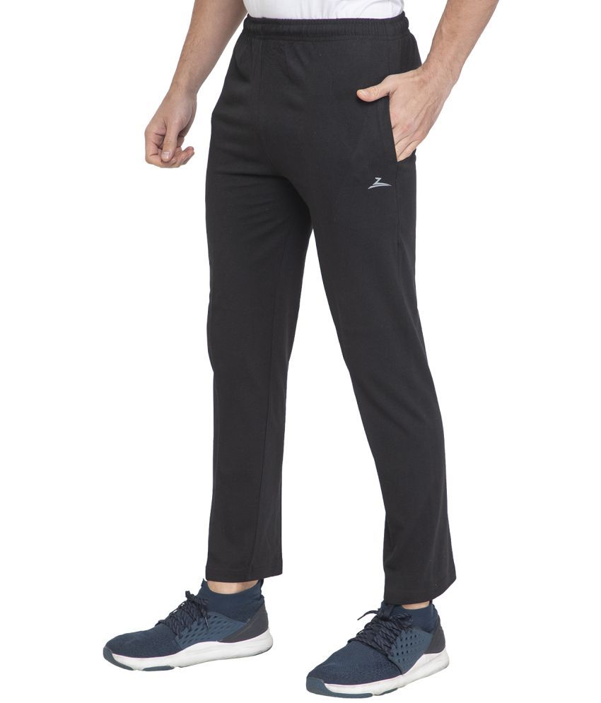     			Zeffit - Black Cotton Blend Men's Sports Trackpants ( Pack of 1 )