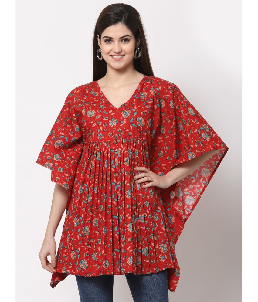     			Kbz Cotton Regular Tops - Red Single