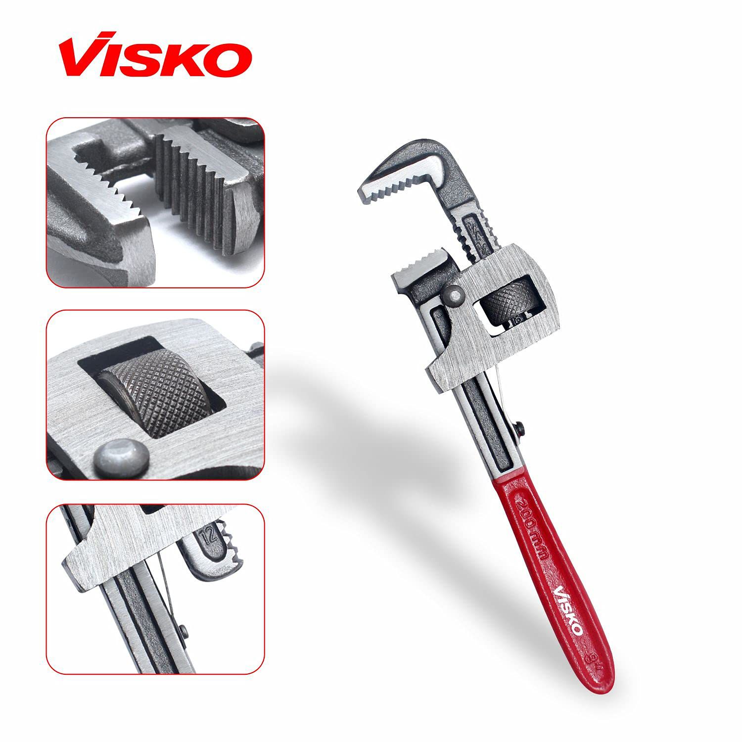Visko 403 Mini Single Sided 8 inch Pipe Wrench, Multicolour