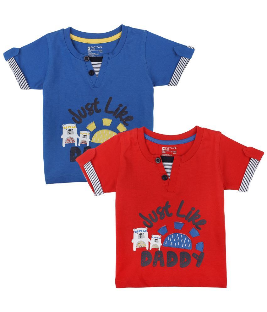     			BOYS TSHIRT ROUND NECK HALF SLEEVES RED & BLUE