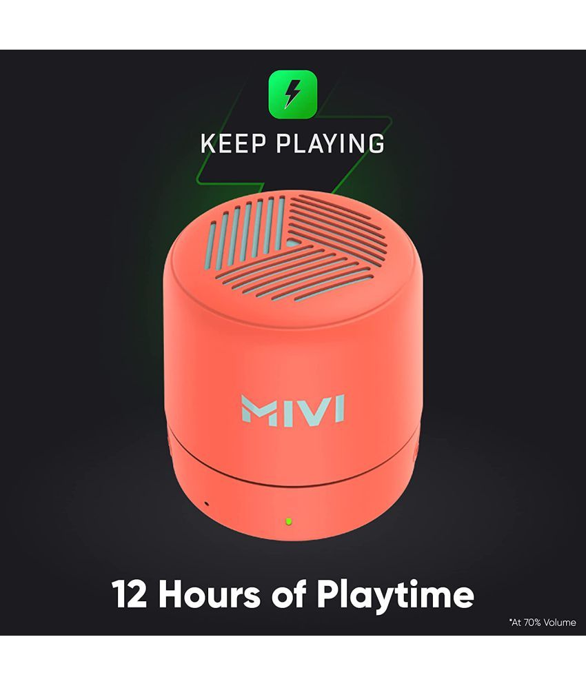 mivi play bluetooth speaker with 12 hours playtime