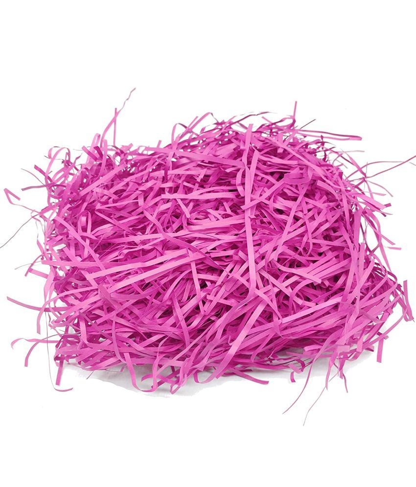     			PRANSUNITA 100 gms Easter Basket Paper Grass Raffia Shreds Coloured Shredded Tissue Paper Grass for Hamper Filling, Gift Packaging, Easter Decoration Party Crafts Accessories- SUPER VALUE PACK Color –- Magenta