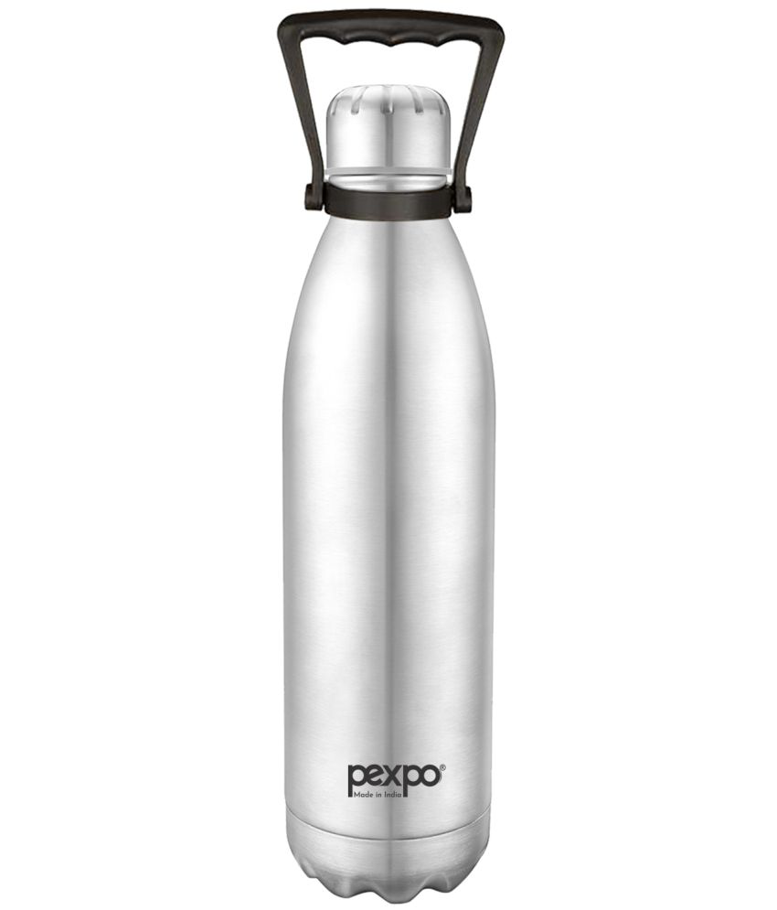     			Pexpo 1500ml 24 Hrs Hot and Cold Flask, Echo Vacuum insulated Bottle (Pack of 1, Silver)