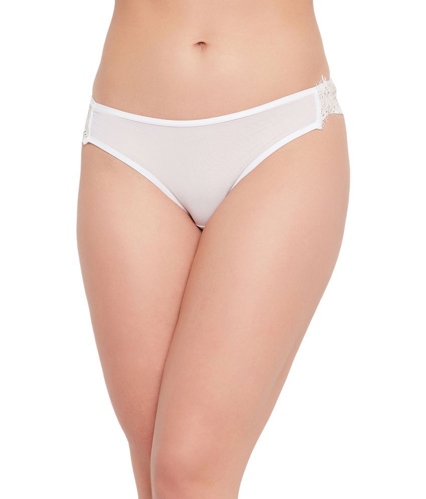     			Clovia - Cotton Solid White Women's Bikini - Pack of 1