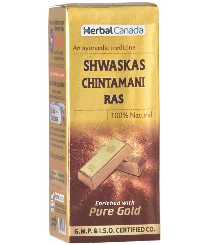     			Herbal Canada Shwaskaschintamani Ras Gold Tablet 50 no.s Pack Of 1