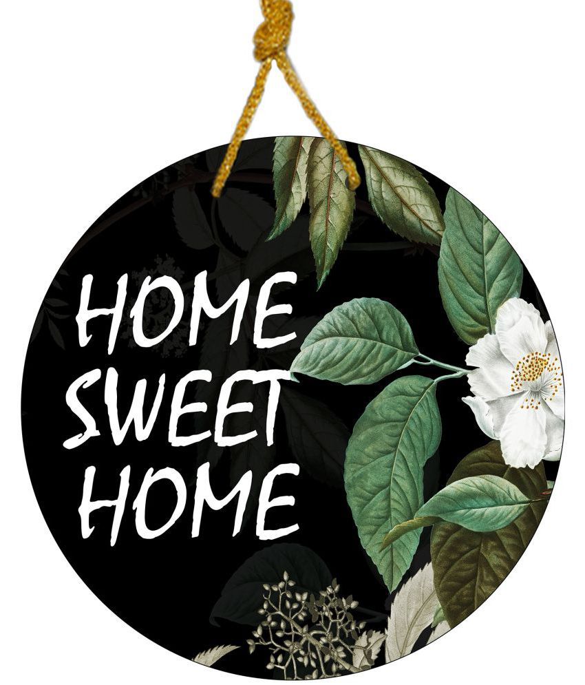     			HOMETALES Wood Round Decoratives Panel Multi - Pack of 1