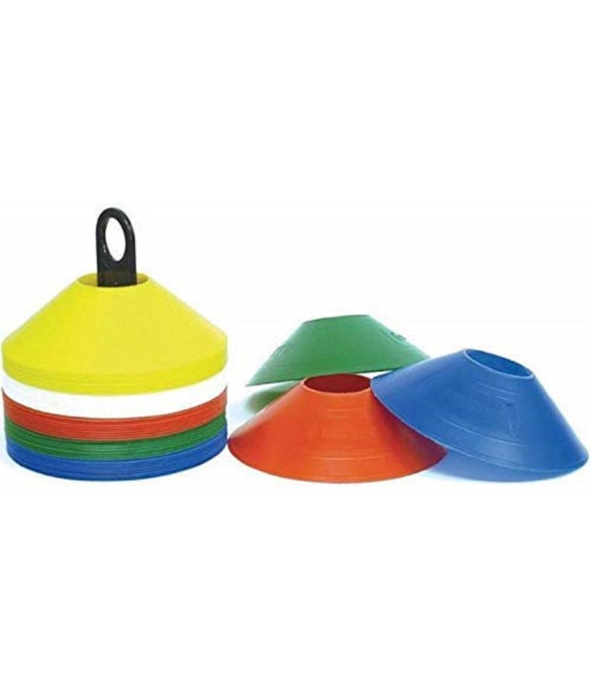     			SIMRAN SPORTS Sports Agility Training Space Soccer Saucer Ground Marker Cone Multicolour | for Football, Cricket, Track and Field Sports Pack of 20