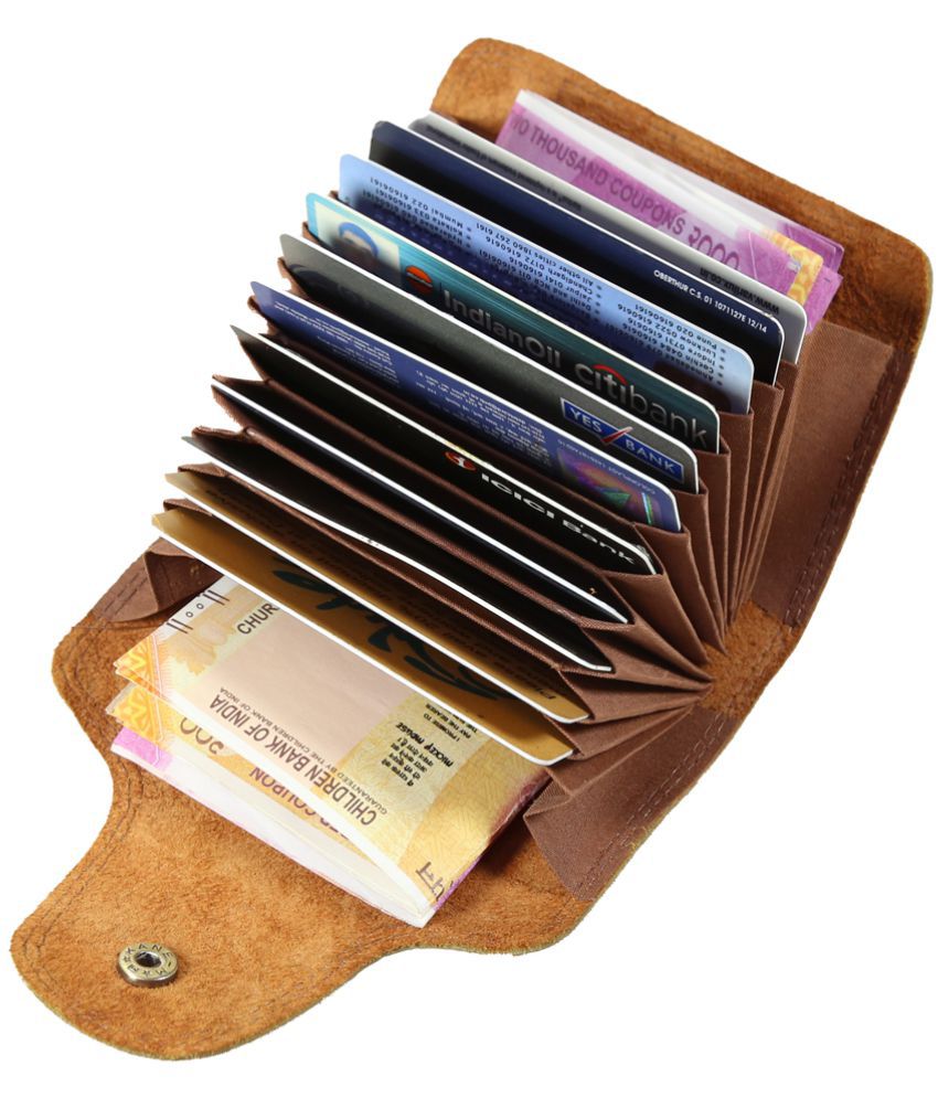     			STYLE SHOES Tan Genuine Leather Card Holder||Card Case||ATM, Debit, Credit Card Holder for Men and Women