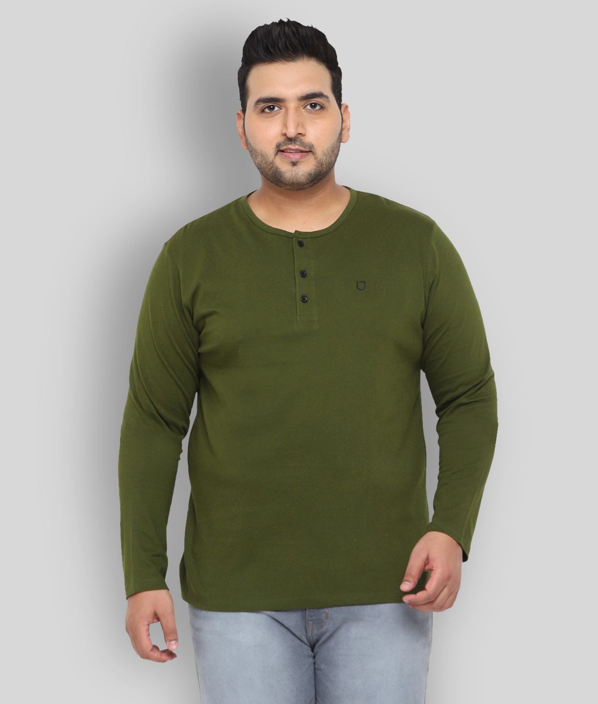     			Urbano Plus - Green Cotton Regular Fit Men's T-Shirt ( Pack of 1 )