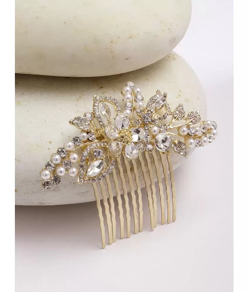 Bridal Rose Gold Extra Long Pearl And Crystal Beads Bridal Hair Vine  Wedding Head Piece Bridal Hair Accessories rose Gold  Fruugo IN