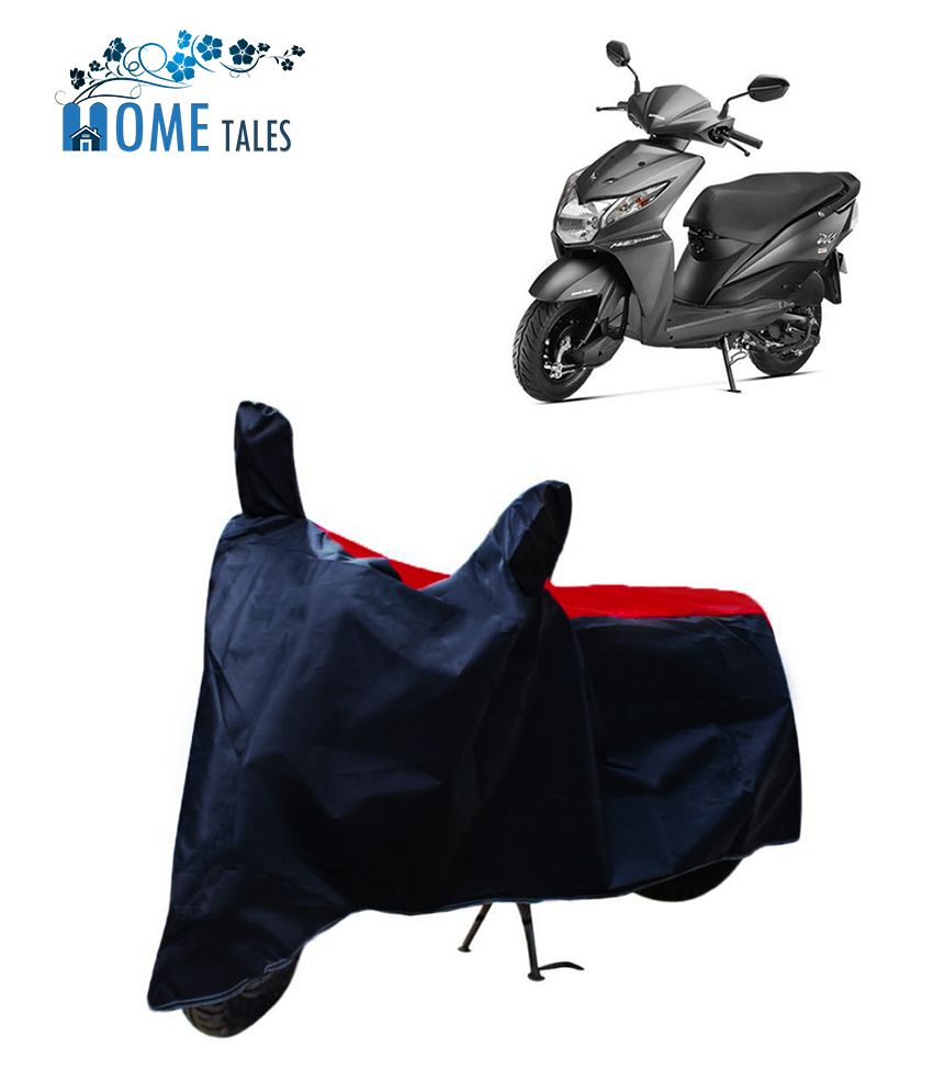     			Mahek Accessories Dustproof Bike Cover For Honda Dio with Mirror Pocket - Red & Blue