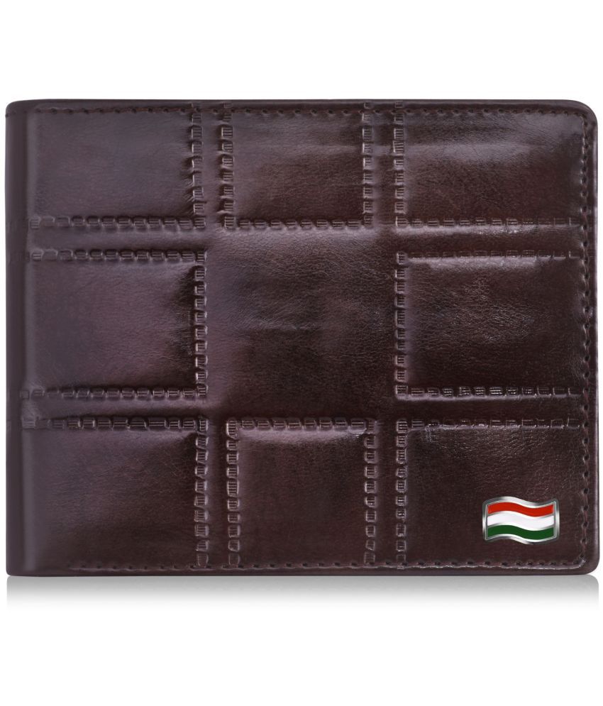     			HAMT Leather Brown Casual Regular Wallet
