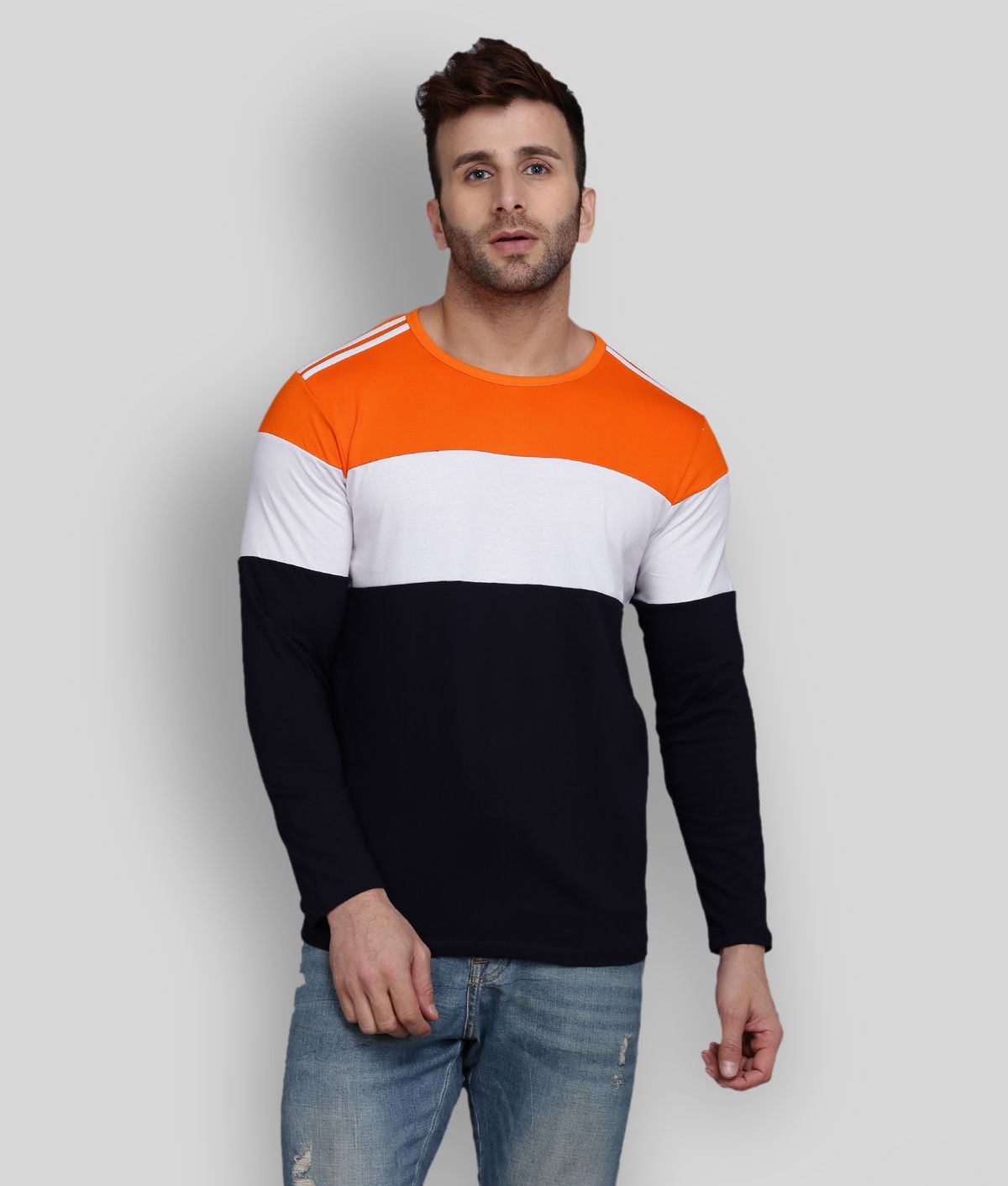ROCKHARD - Orange 100% Cotton Regular Fit Men's T-Shirt ( Pack of 1 )