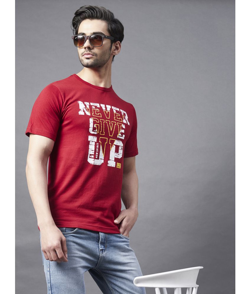     			Rigo - Cotton Slim Fit Maroon Men's T-Shirt ( Pack of 1 )