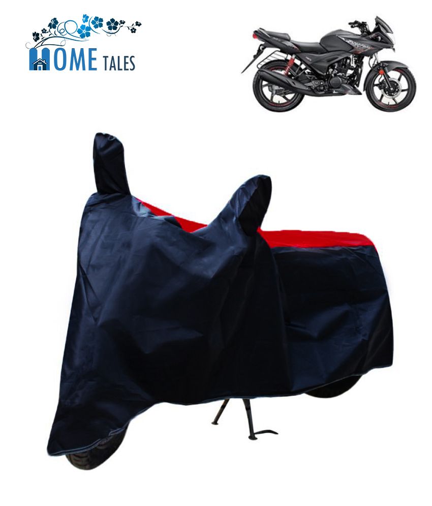     			HOMETALES Dustproof Bike Cover For Hero Ignitor with Mirror Pocket - Red & Blue