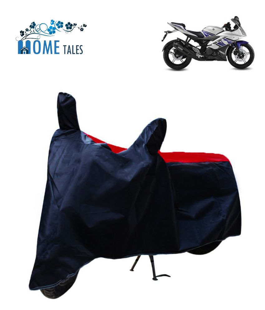     			HOMETALES Dustproof Bike Cover For Yamaha YZF-R15 with Mirror Pocket - Red & Blue