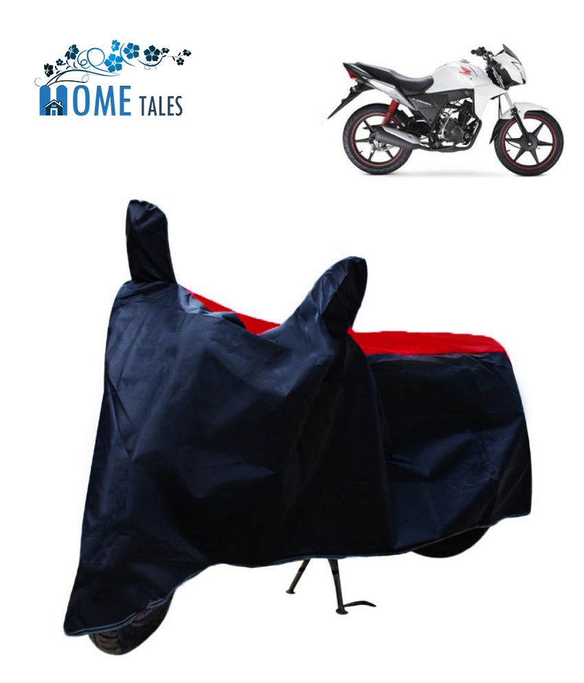     			Mahek Accessories Dustproof Bike Cover For Honda CB Twister with Mirror Pocket - Red & Blue