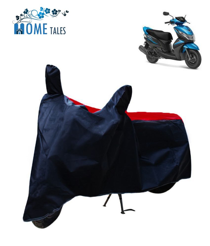     			HOMETALES Dustproof Bike Cover For Yamaha Ray with Mirror Pocket - Red & Blue