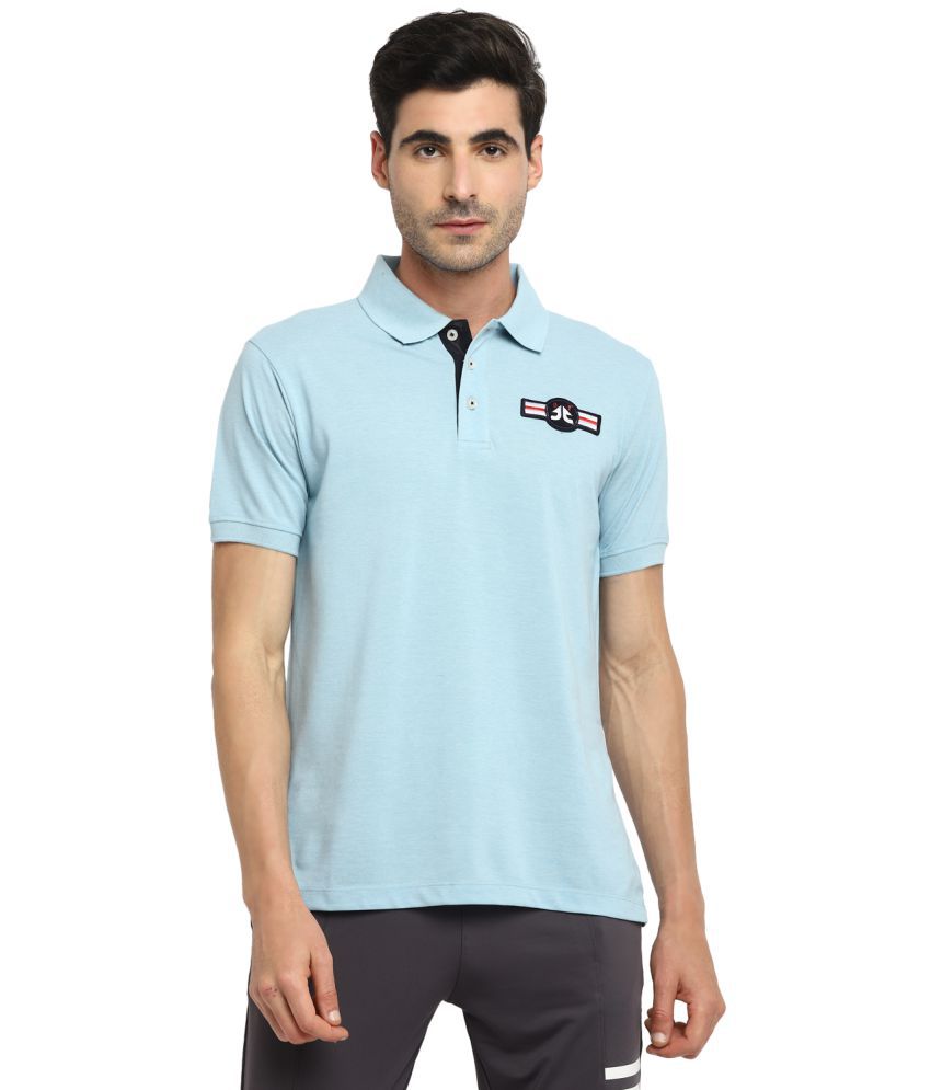     			OFF LIMITS - Cotton Blend Regular Fit Blue Men's Sports Polo T-Shirt ( Single Pack )