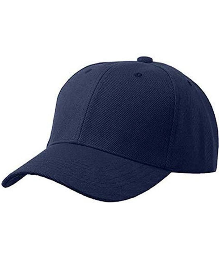 PENYAN Navy Plain Cotton Caps - Buy 