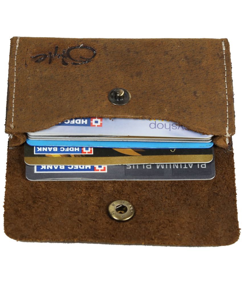 STYLE SHOES Leather Khaki Casual Short Wallet