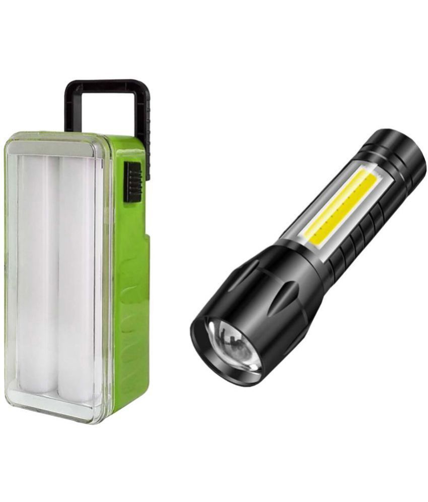     			Stylopunk 5W Emergency Light T07 Free Small Torch Green - Pack of 2