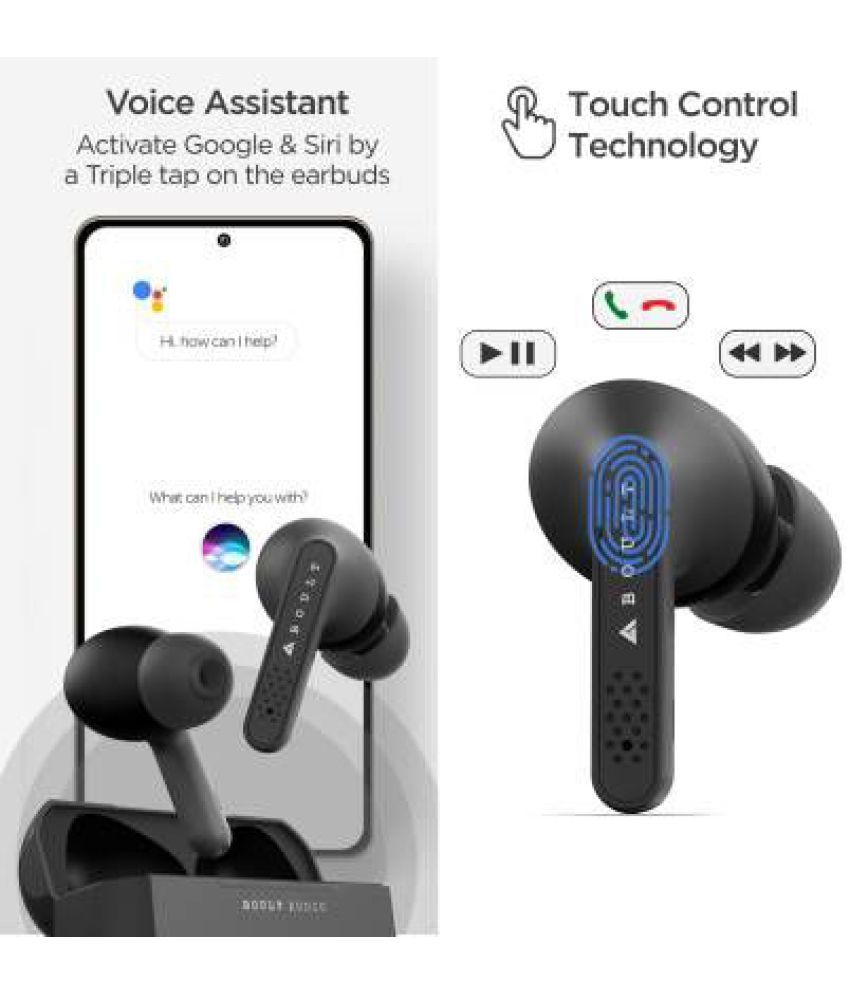Boult Audio AirBass GearPods On Ear Wireless With Mic Headphones/Earphones Black - Buy Boult 