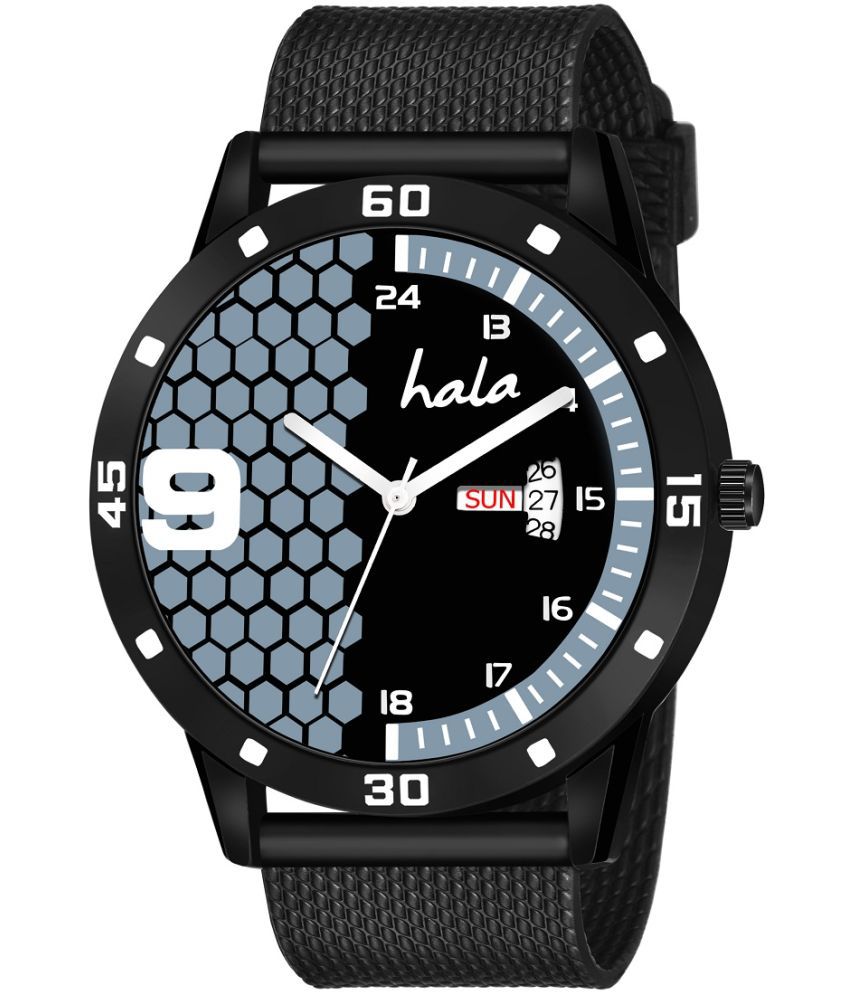     			Hala HL-8260 Black Dial Silicon Analog Men's Watch