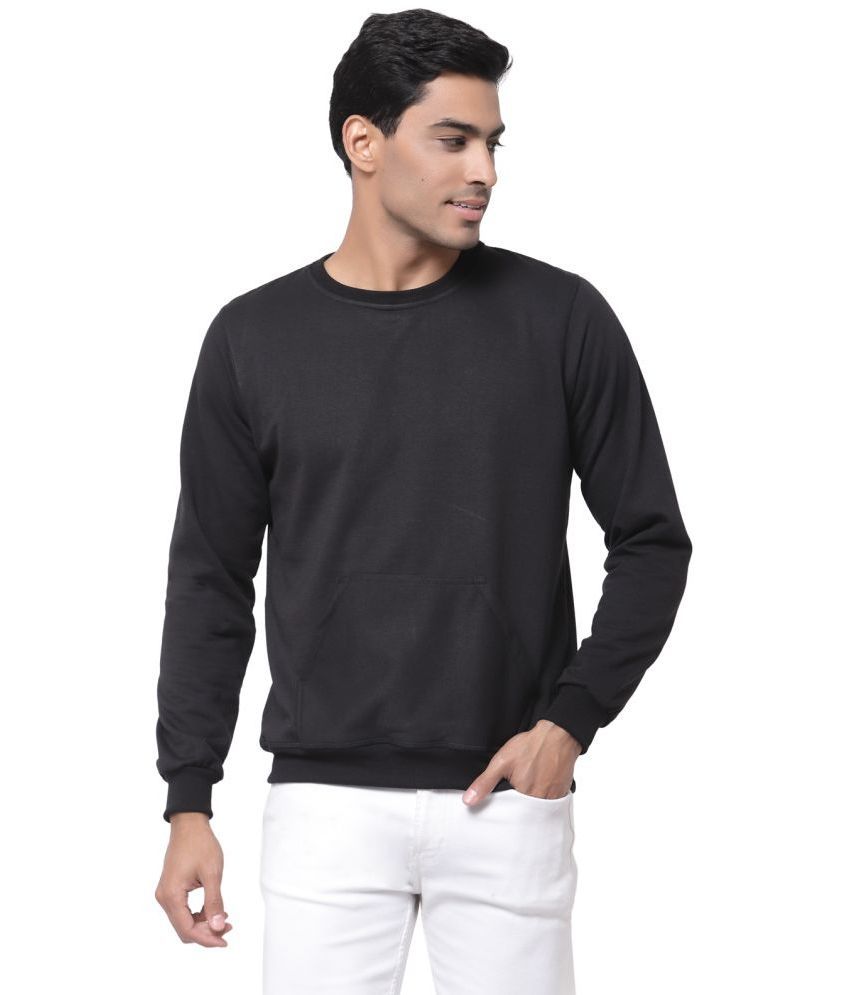 KZALCON - Cotton Blend Regular Fit Black Men's Sweatshirt ( Pack of 1 )
