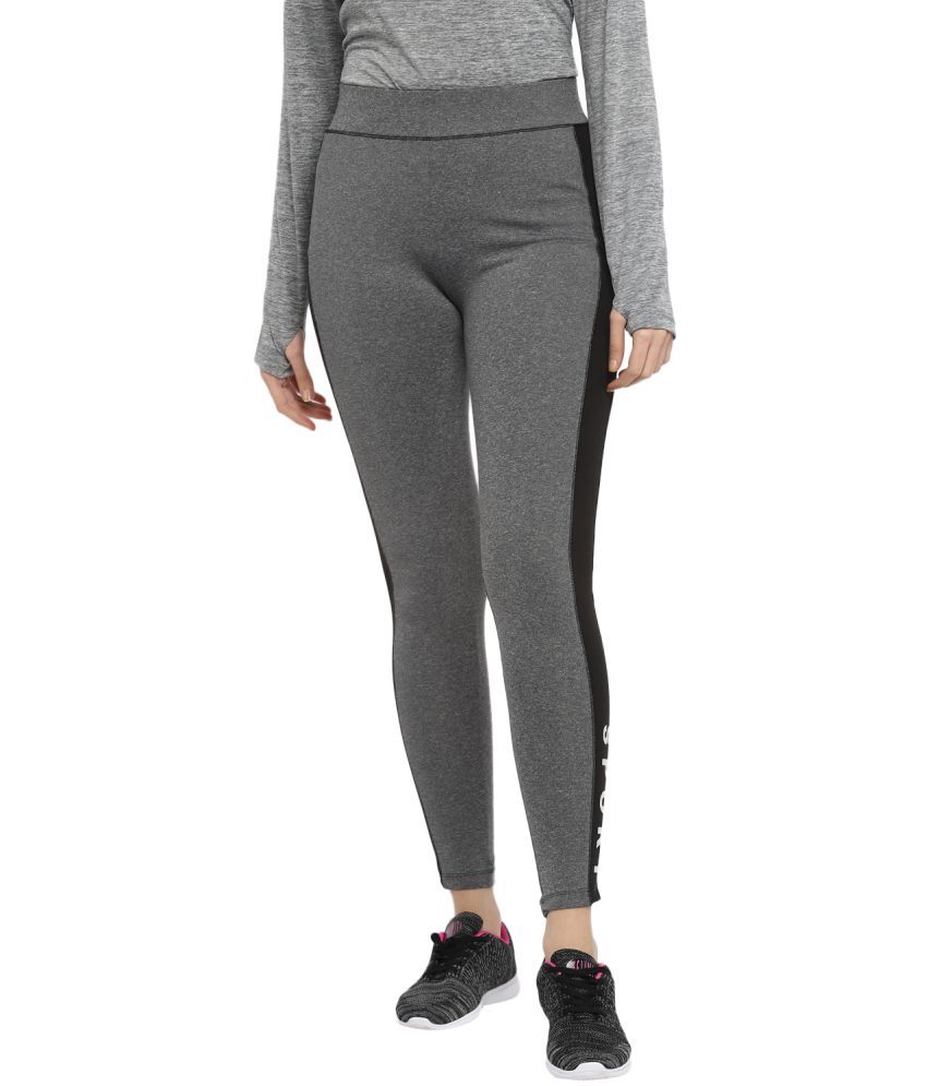     			OFF LIMITS - Polyester Regular Fit Grey Women's Sports Tights ( Pack of 1 )