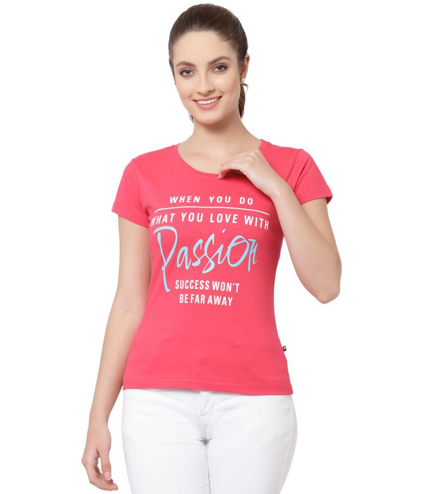     			Proteens - Cotton Blend Regular Pink Women's T-Shirt ( Pack of 1 )