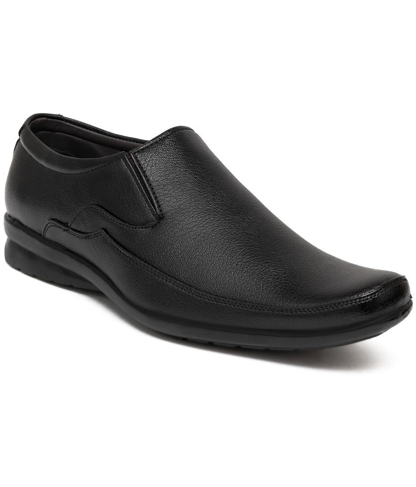     			SHUAN -  Black Men's Slip On Formal Shoes