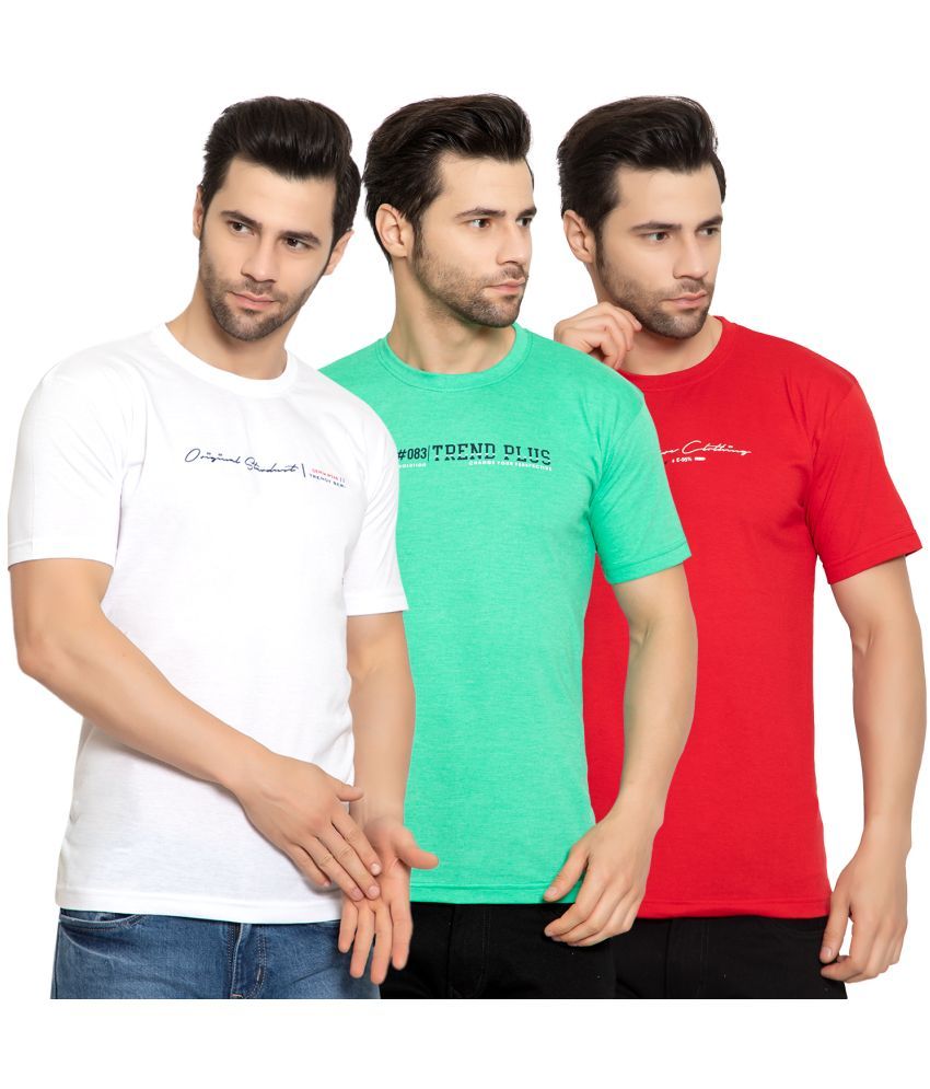     			Zeffit - Cotton Blend Regular Fit Multicolor Men's Sports T-Shirt ( Pack of 3 )