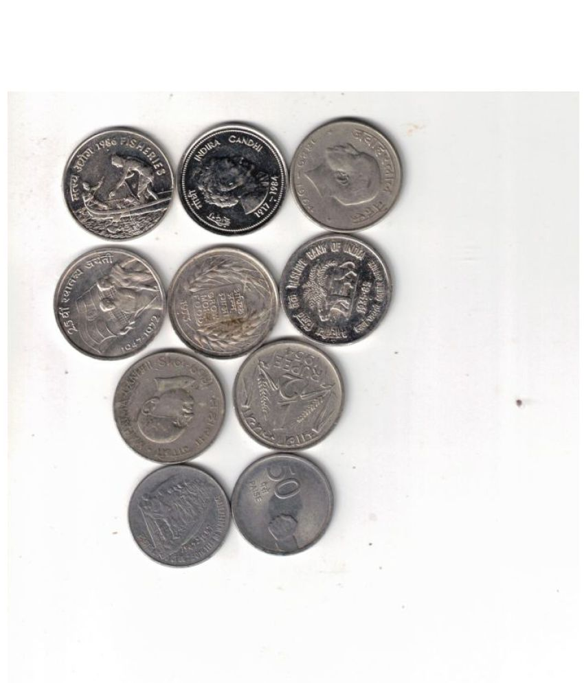     			10 PCS SET   50 PAISA  COMMEMORATIVE  AUNC XF CONDITION ALL DIFFRENT RARE SEE PHOTO