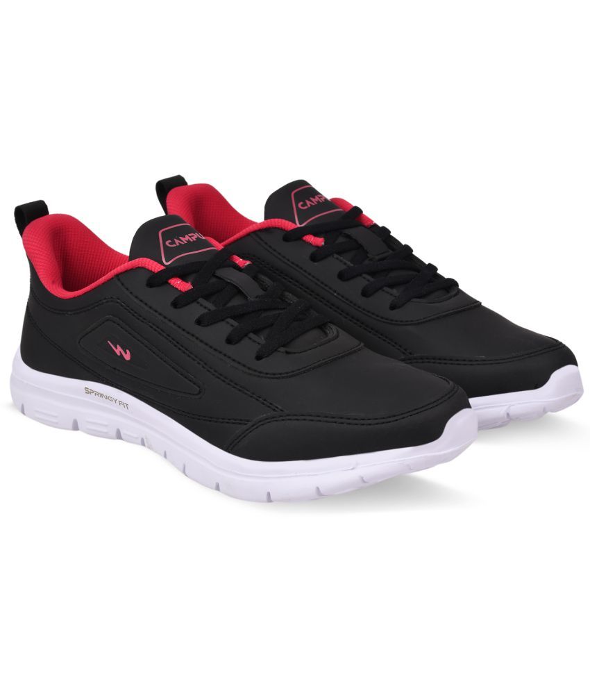     			Campus Black Running Shoes