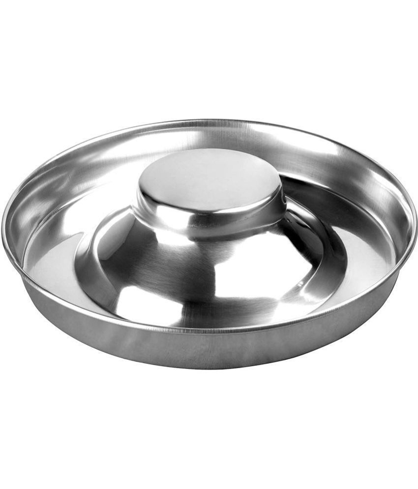     			ELTON Stainless Steel Bowl/Saucer Specially Developed for puppy's with an Elevation in The Middle and a Very Low Rim. Round Stainless Steel Pet Bowl (1400 ml )