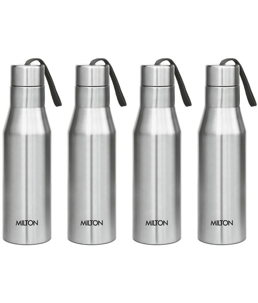     			Milton Super 750 Single Wall Stainless Steel Bottle, Set of 4, 650 ml Each, Silver
