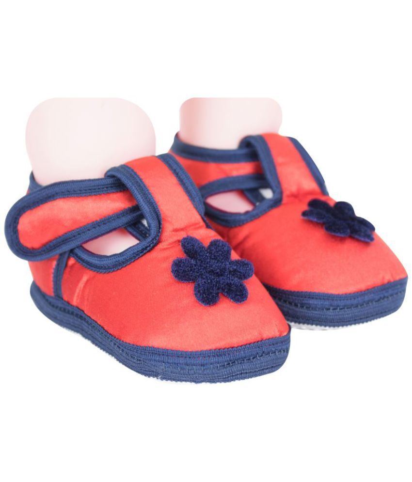     			Neska Moda Baby Girls Satin Sandal Booties For 9 To 12 Months (Red,Dark Blue) -BT710