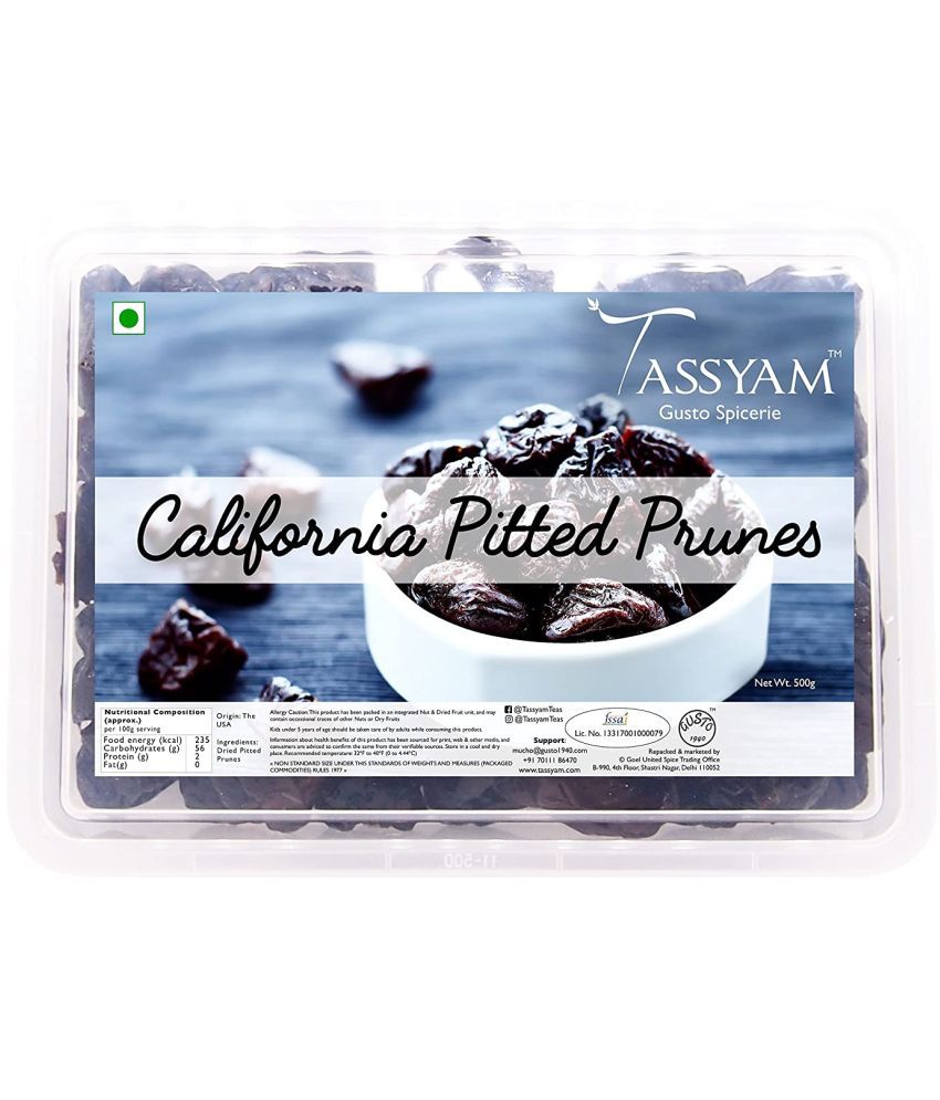     			Tassyam Imported Pitted Prunes 500g Box