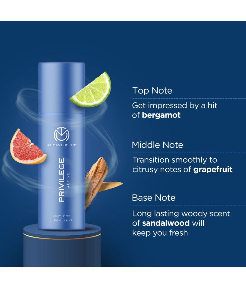 The Man Company Privilege Deodorants For Men Active Legend Intense 