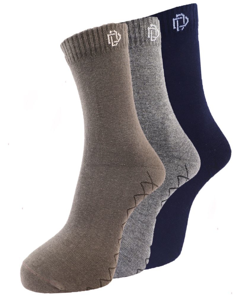 Dollar - Cotton Blend Multicolor Men's Full Length Socks ( Pack of 3 )