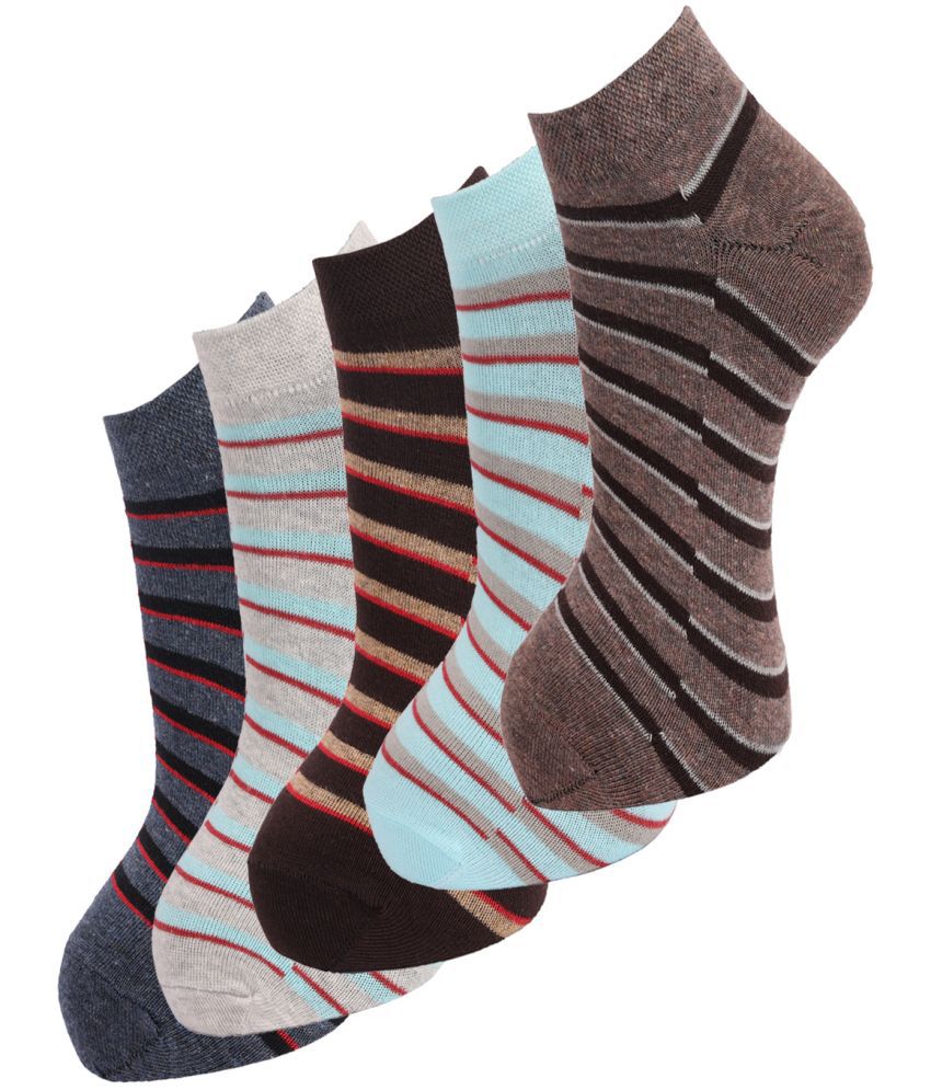 Dollar - Cotton Blend Multicolor Men's Ankle Length Socks ( Pack of 5 )