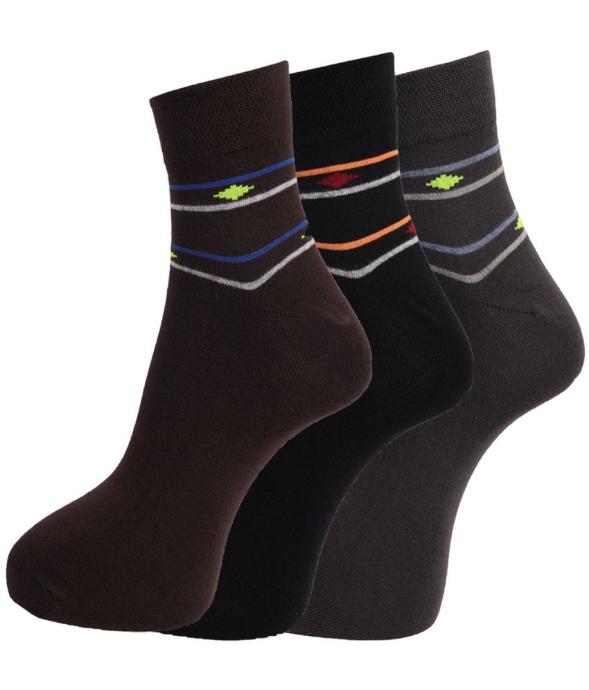     			Dollar - Cotton Blend Multicolor Men's Ankle Length Socks ( Pack of 3 )