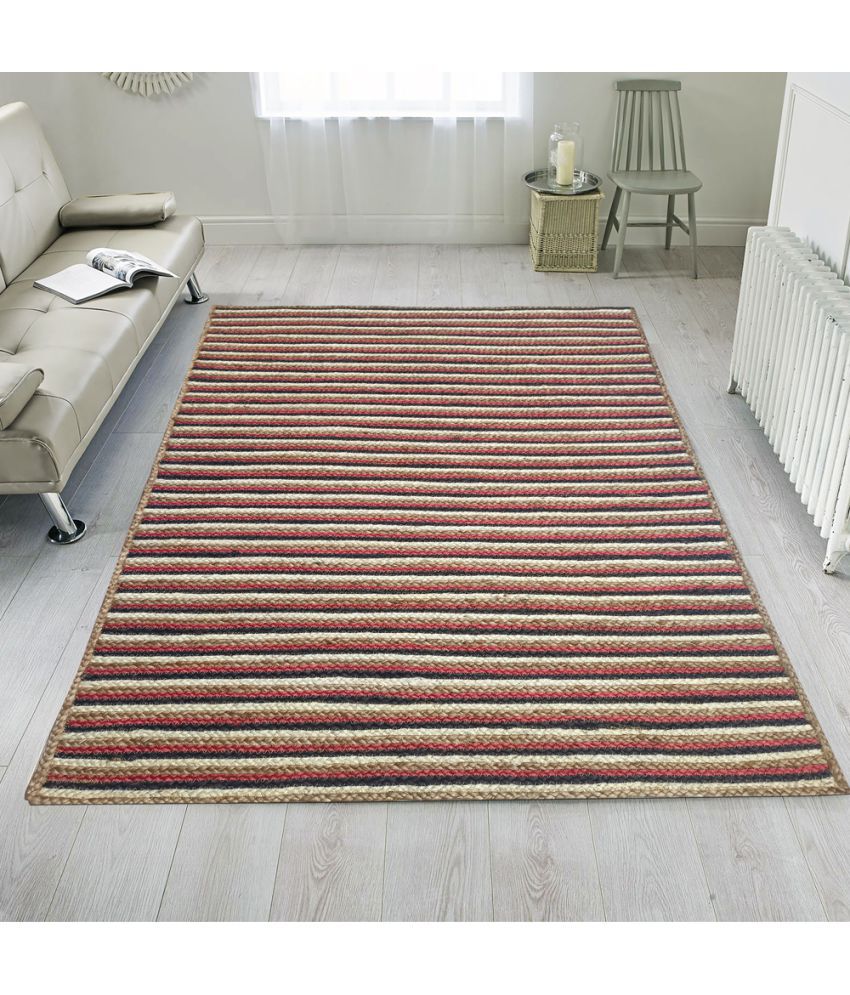     			MRIC Multi Jute Carpet Stripes 3x5 Ft