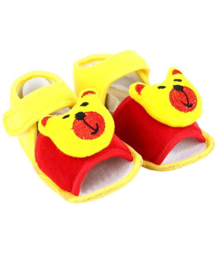     			Neska Moda Unisex Sandal Booties For 6 To 12 Months (Yellow)